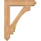 Ekena Millwork Imperial Arts and Crafts Smooth Bracket w/ Offset Brace, Western Red Cedar, 7 1/2"W x 32"D x 40"H BKT0806X32X40IMP03SWR - alternate 4